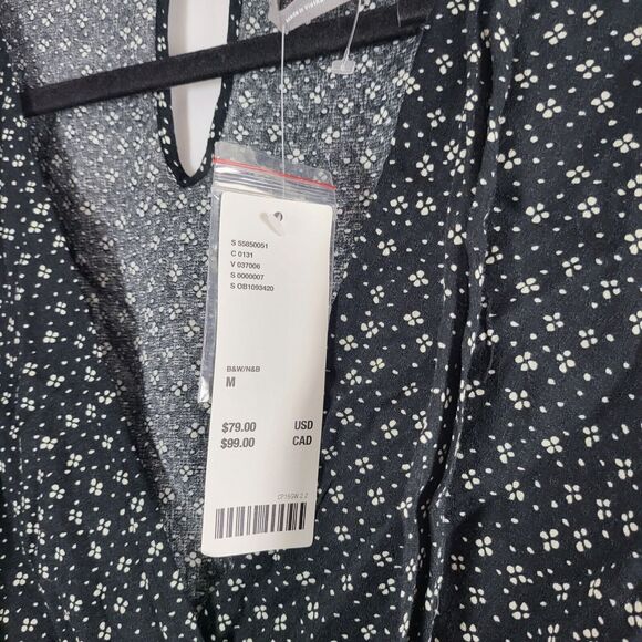 Urban Outfitters Black Mona Surplice Long Sleeve Romper M Womens Key Hole NWT - Picture 9 of 13